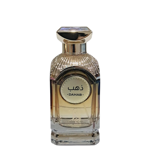 Perfume bottle labeled 'Dahab' on a white background
