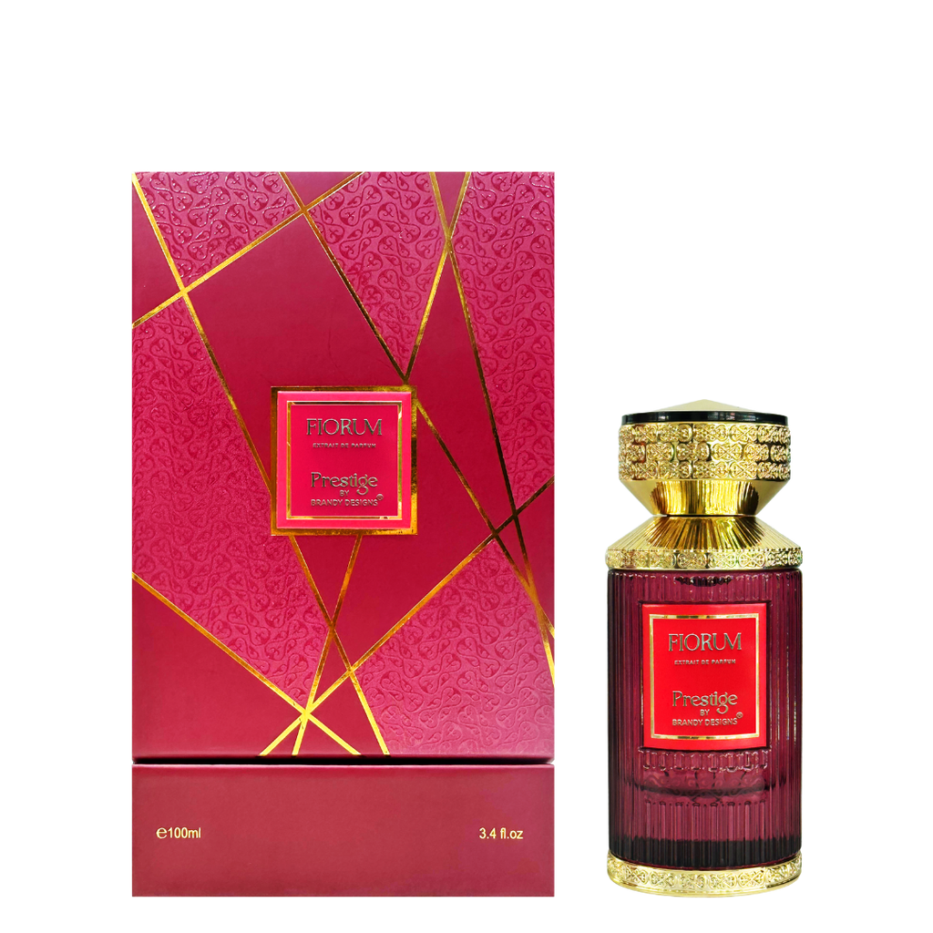 Fiorum Prestige perfume bottle and packaging on a white background