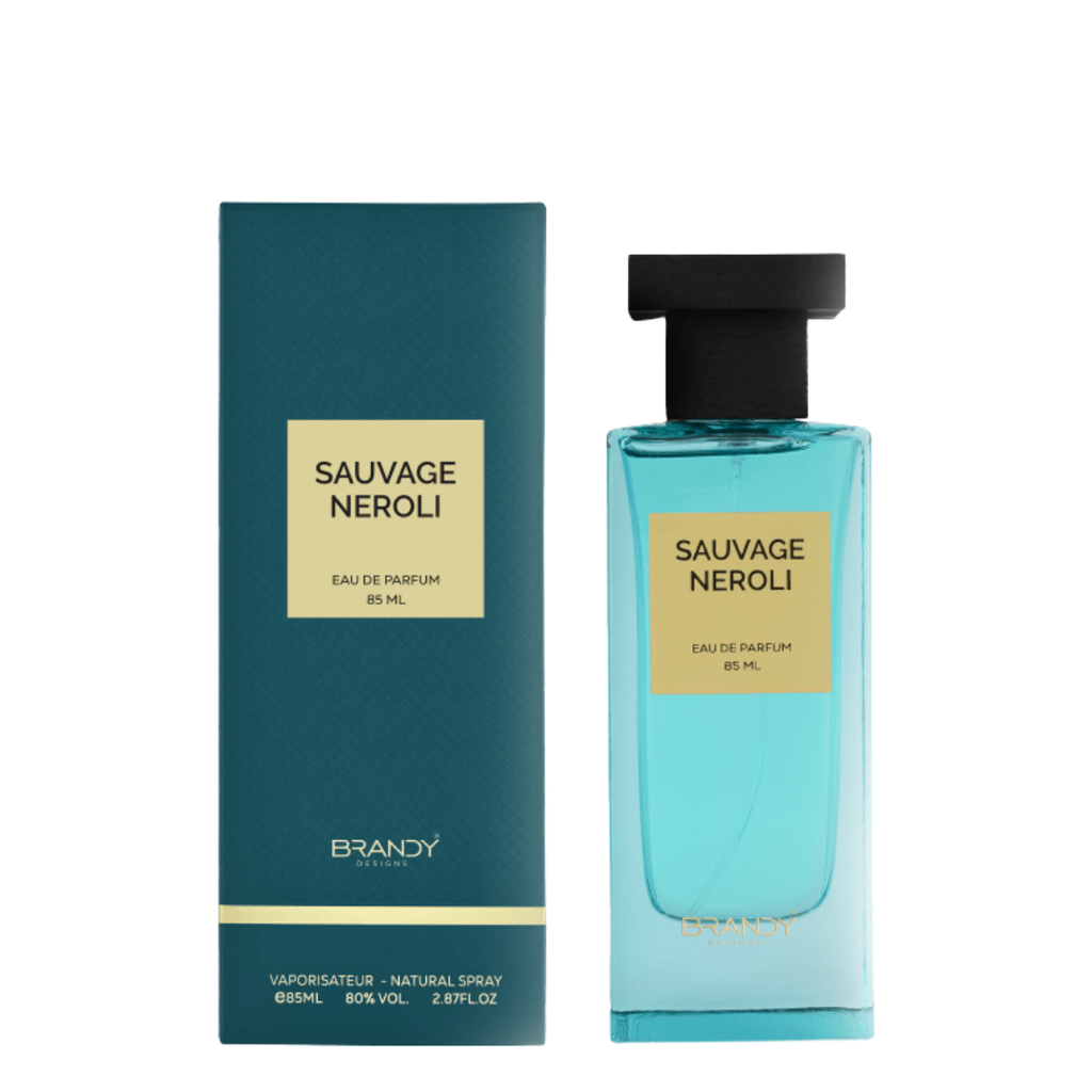 Sauvage Neroli perfume bottle and packaging on a white background