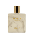 Perfume bottle labeled 'Italia pour Homme' by Rayhaan on a white background